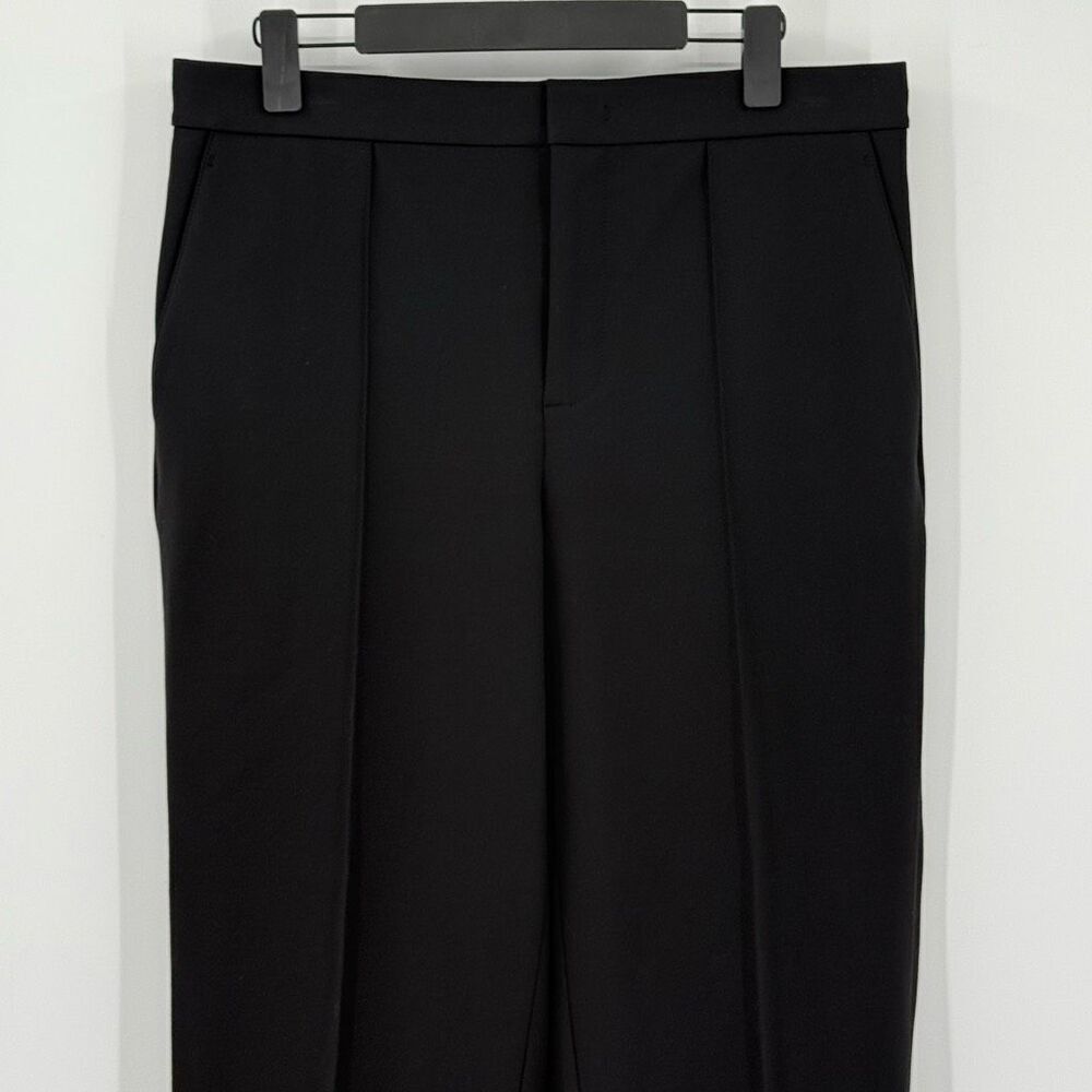 Vince Pintuck Tapered Trouser Pants Cropped Pockets Women 12 Black Office NWT - Picture 6 of 11